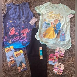 NWT Girls Disney Lot size 7/8  
Includes accessories